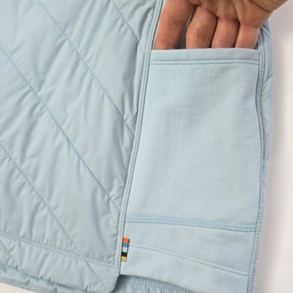 NWT Smartwool Smartloft Women's Quilted Pull On Skirt Winter Sky Blue Pockets XS - Picture 7 of 16